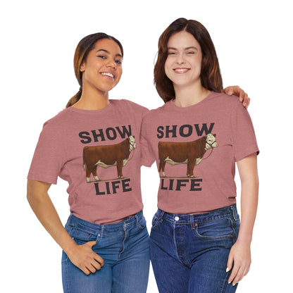 Show Life Hereford Cow Tee