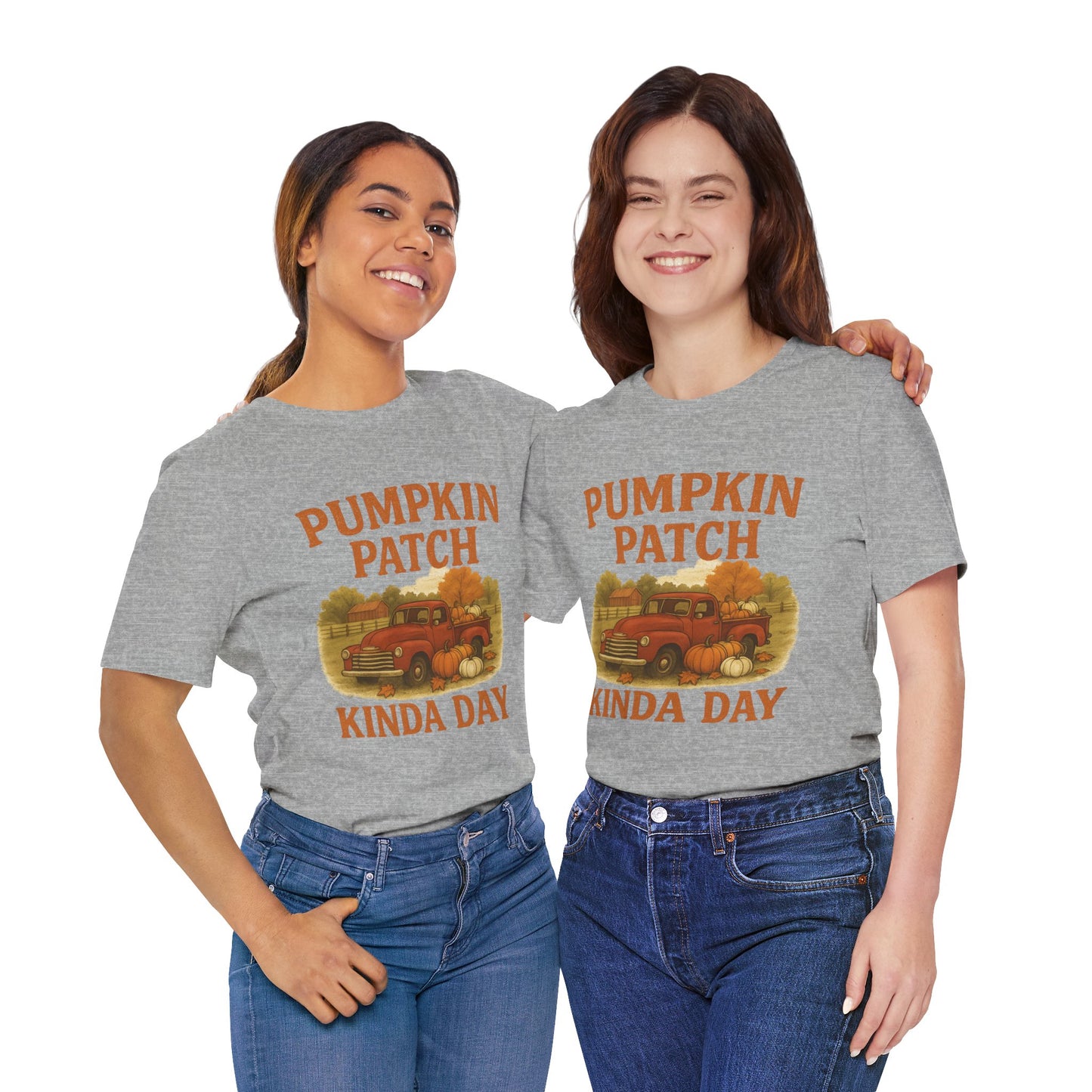 Pumpkin Patch Kinda Day Tee – Vintage Truck & Fall Pumpkins Graphic Shirt