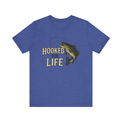 Hooked for Life Tee – Rustic Bass Fishing Graphic Shirt