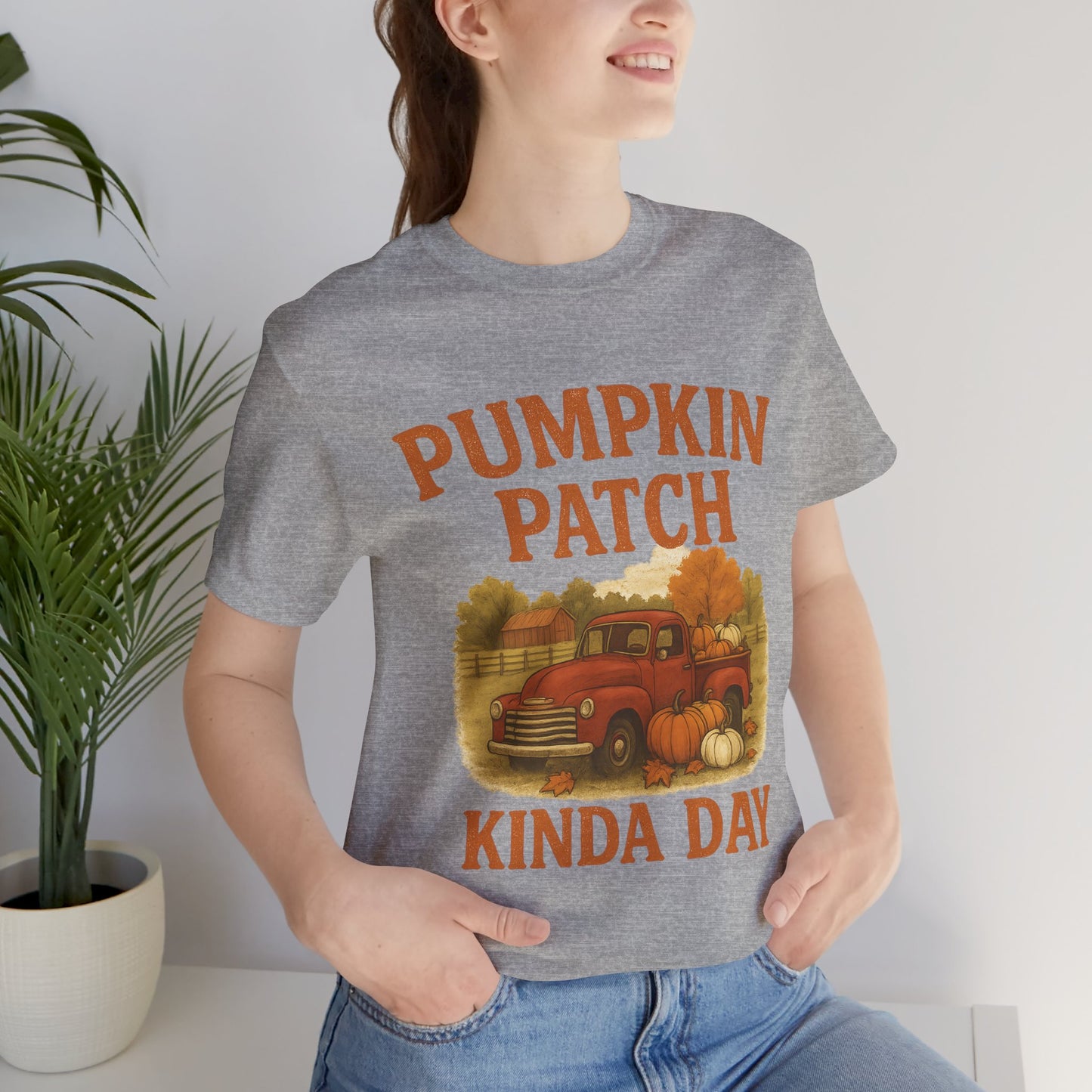 Pumpkin Patch Kinda Day Tee – Vintage Truck & Fall Pumpkins Graphic Shirt