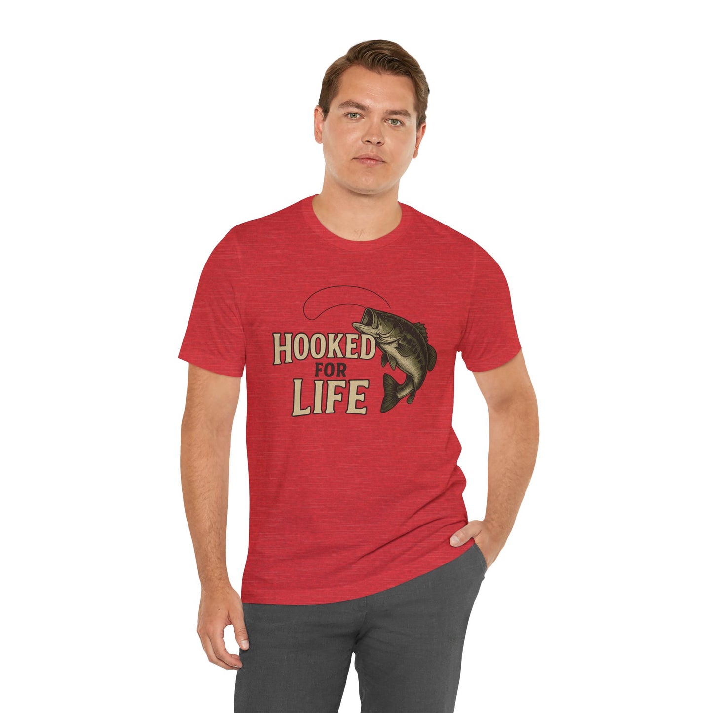 Hooked for Life Tee – Rustic Bass Fishing Graphic Shirt