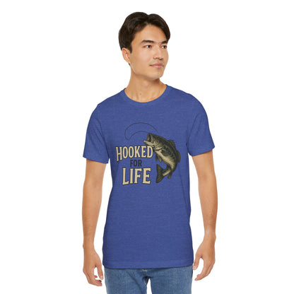 Hooked for Life Tee – Rustic Bass Fishing Graphic Shirt