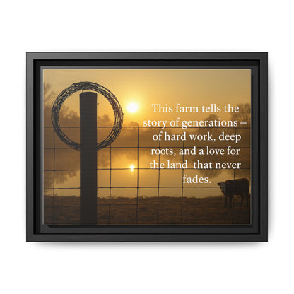 Generations of Farm Life- Rustic Canvas Wall Art