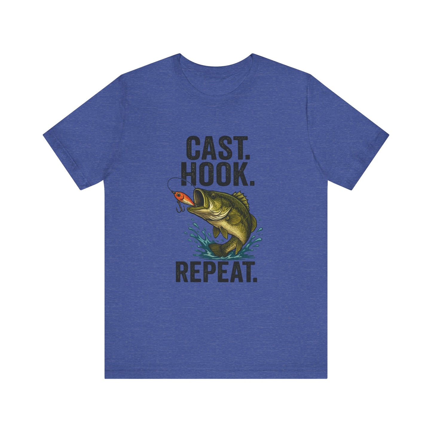 Cast Hook Repeat Fishing Tee
