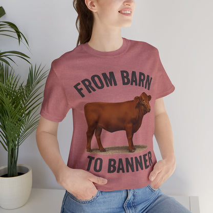 From Barn to Banner Red Angus Tee