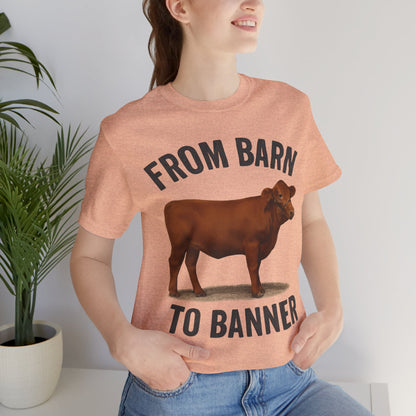 From Barn to Banner Red Angus Tee