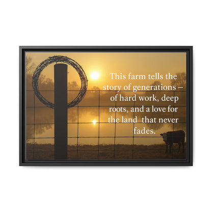 Generations of Farm Life- Rustic Canvas Wall Art