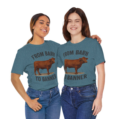 From Barn to Banner Red Angus Tee