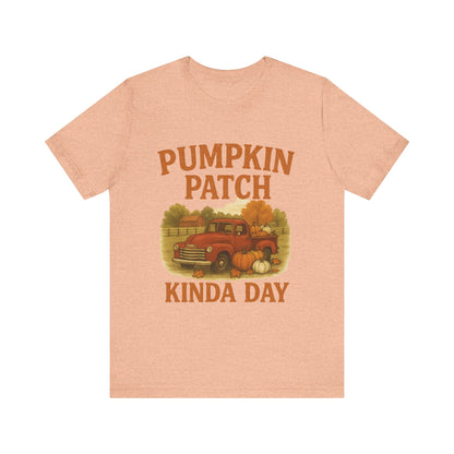 Pumpkin Patch Kinda Day Tee – Vintage Truck & Fall Pumpkins Graphic Shirt