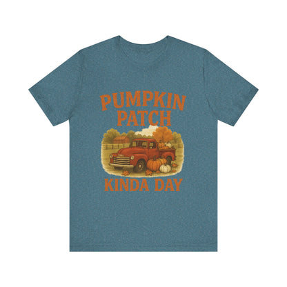 Pumpkin Patch Kinda Day Tee – Vintage Truck & Fall Pumpkins Graphic Shirt