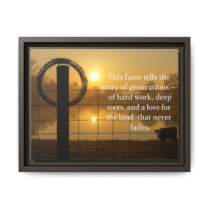 Generations of Farm Life- Rustic Canvas Wall Art