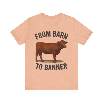 From Barn to Banner Red Angus Tee