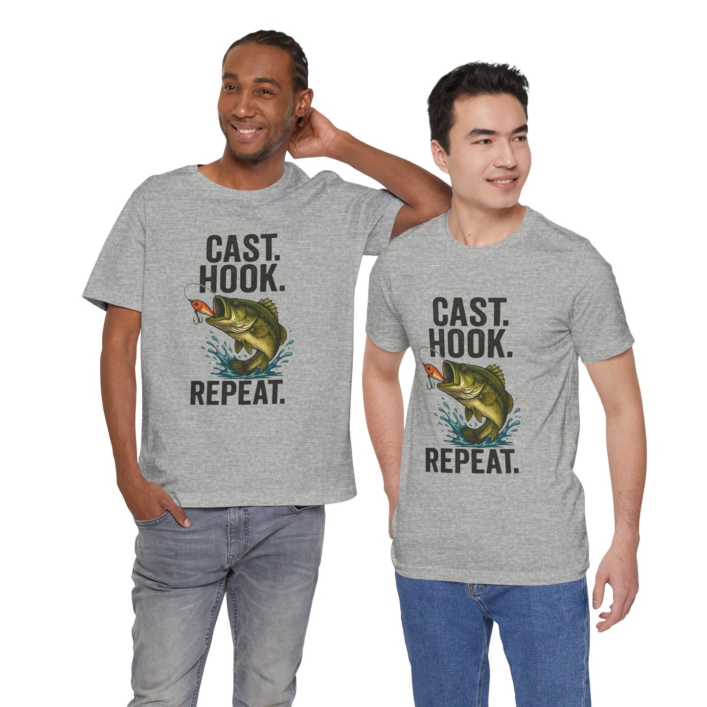 Cast Hook Repeat Fishing Tee