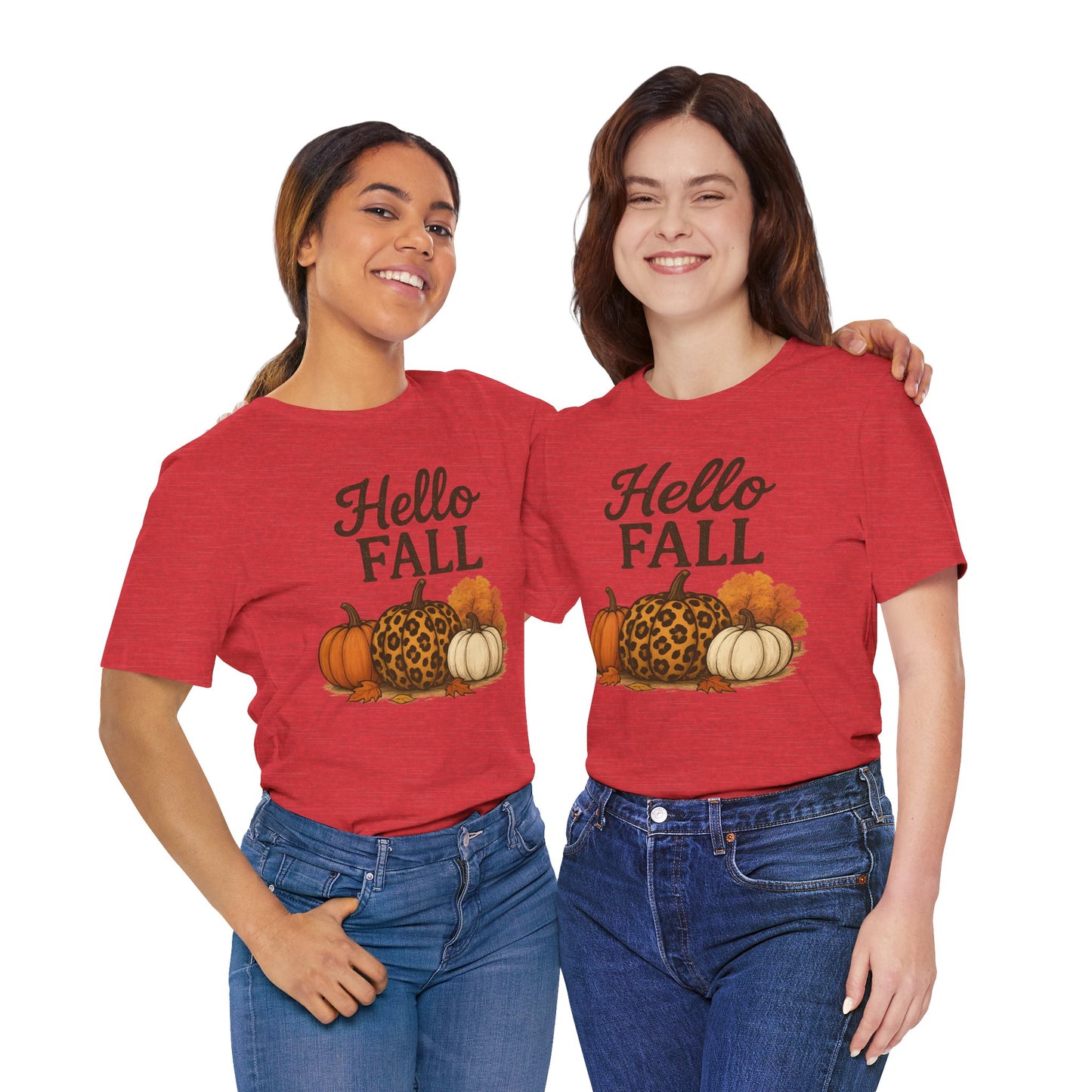 Hello Fall with Cheetah Pumpkin Tee