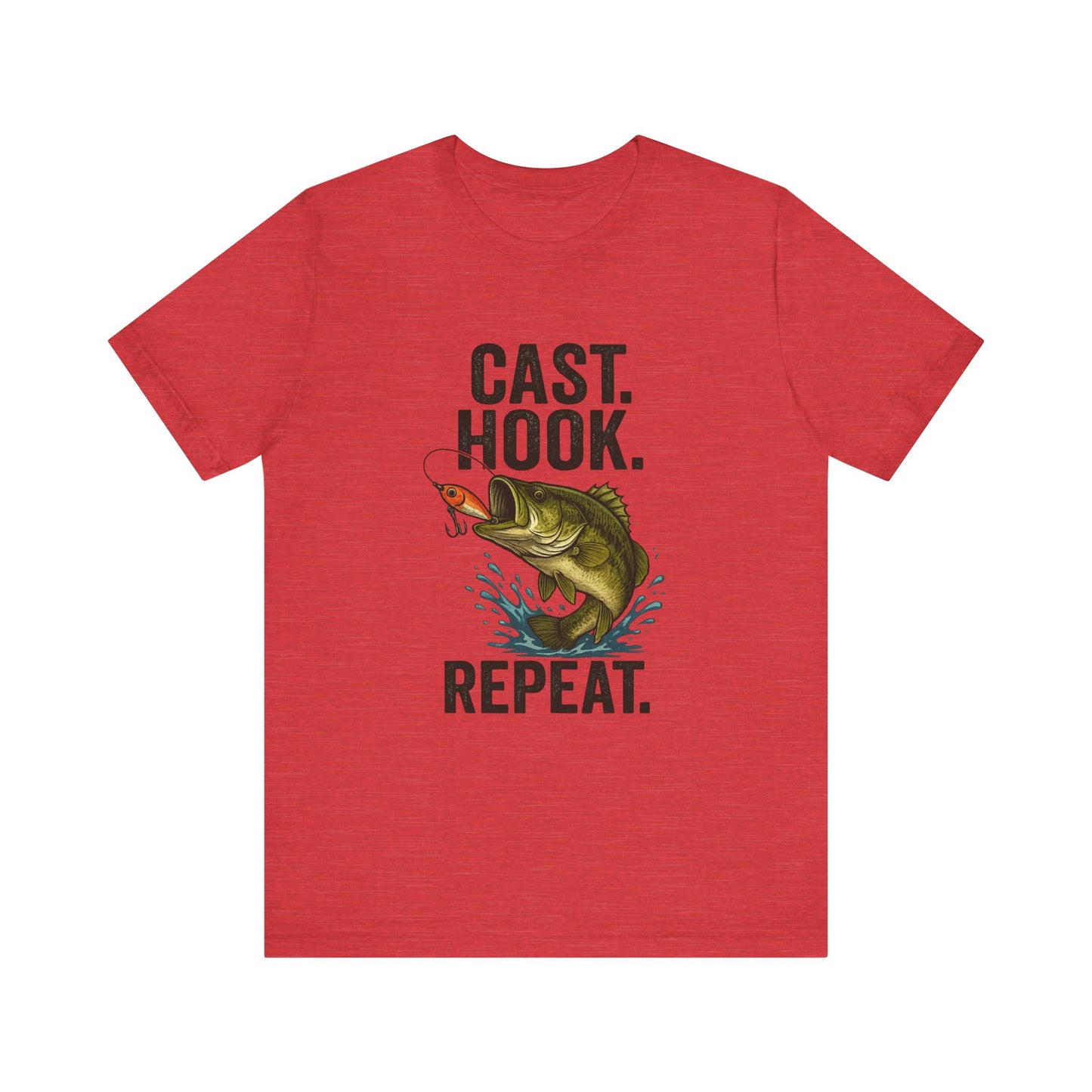 Cast Hook Repeat Fishing Tee