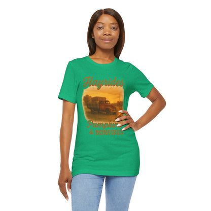 Hayrides, Pumpkins & Bonfires Tee – Rustic Fall Truck Graphic Shirt