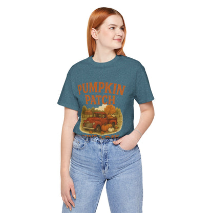 Pumpkin Patch Kinda Day Tee – Vintage Truck & Fall Pumpkins Graphic Shirt