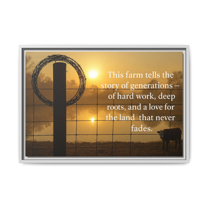 Generations of Farm Life- Rustic Canvas Wall Art