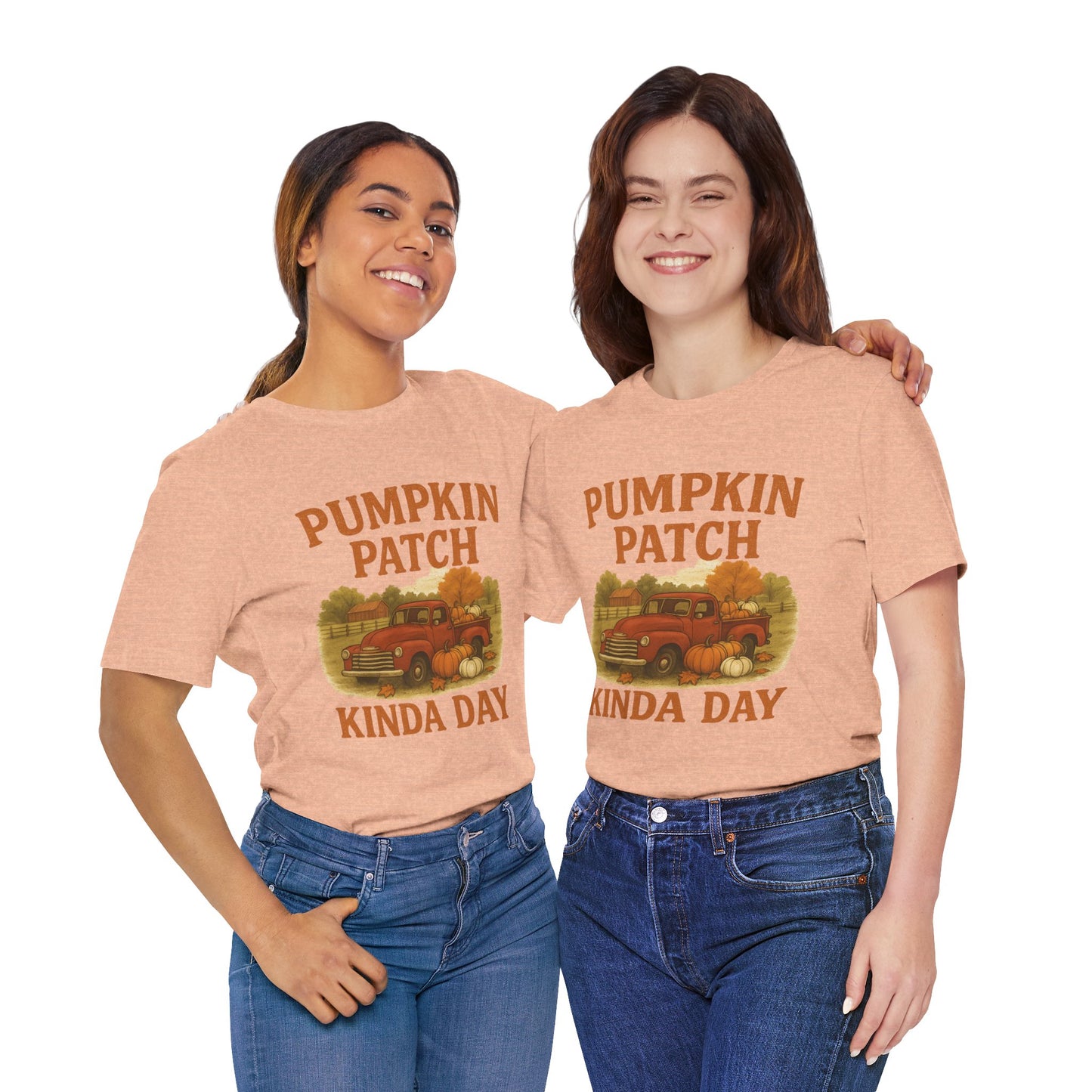 Pumpkin Patch Kinda Day Tee – Vintage Truck & Fall Pumpkins Graphic Shirt