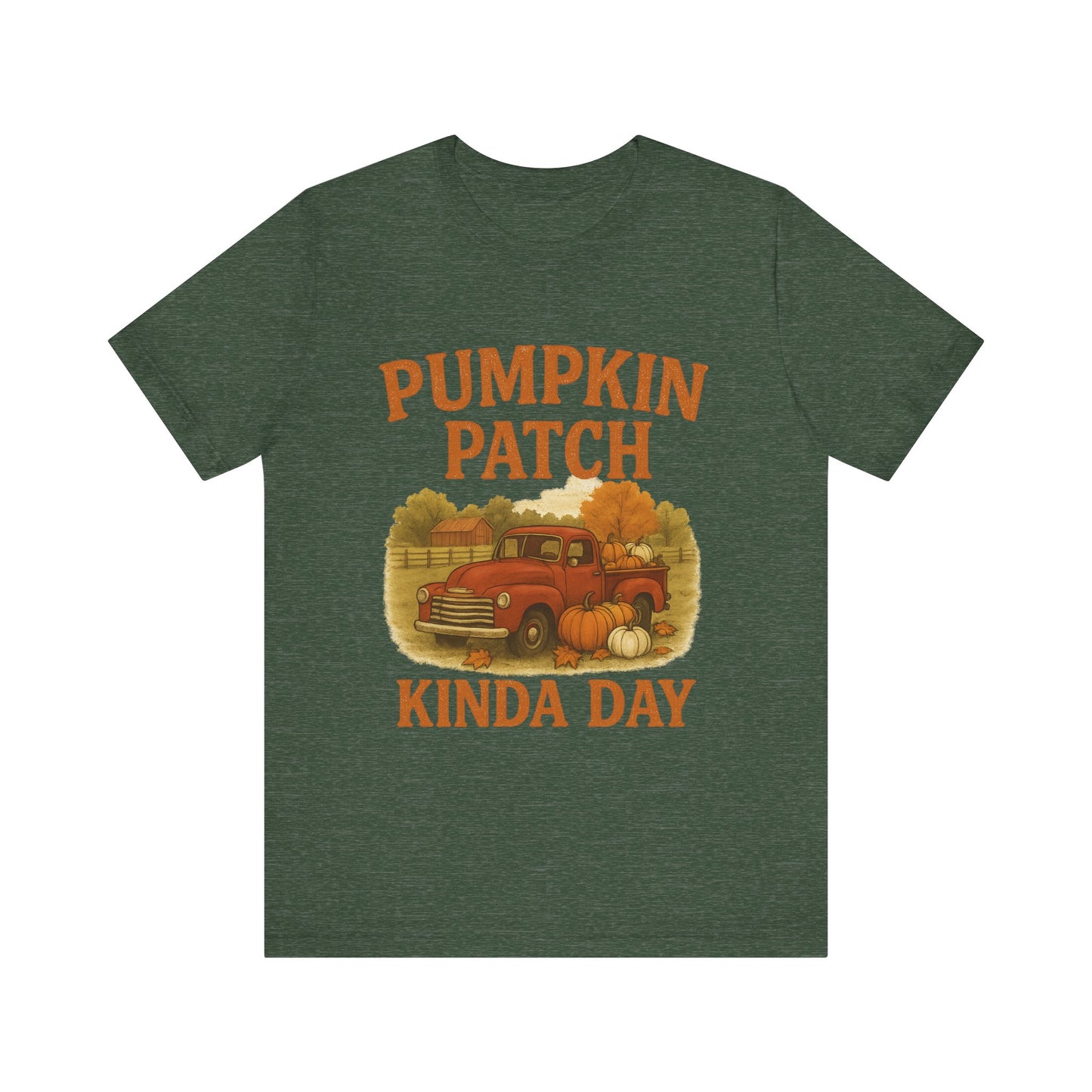 Pumpkin Patch Kinda Day Tee – Vintage Truck & Fall Pumpkins Graphic Shirt