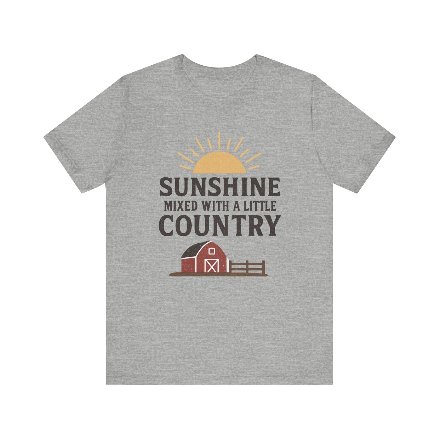 Sunshine Mixed with a Little Country Tee – Rustic Barn & Sunrise Farm Shirt