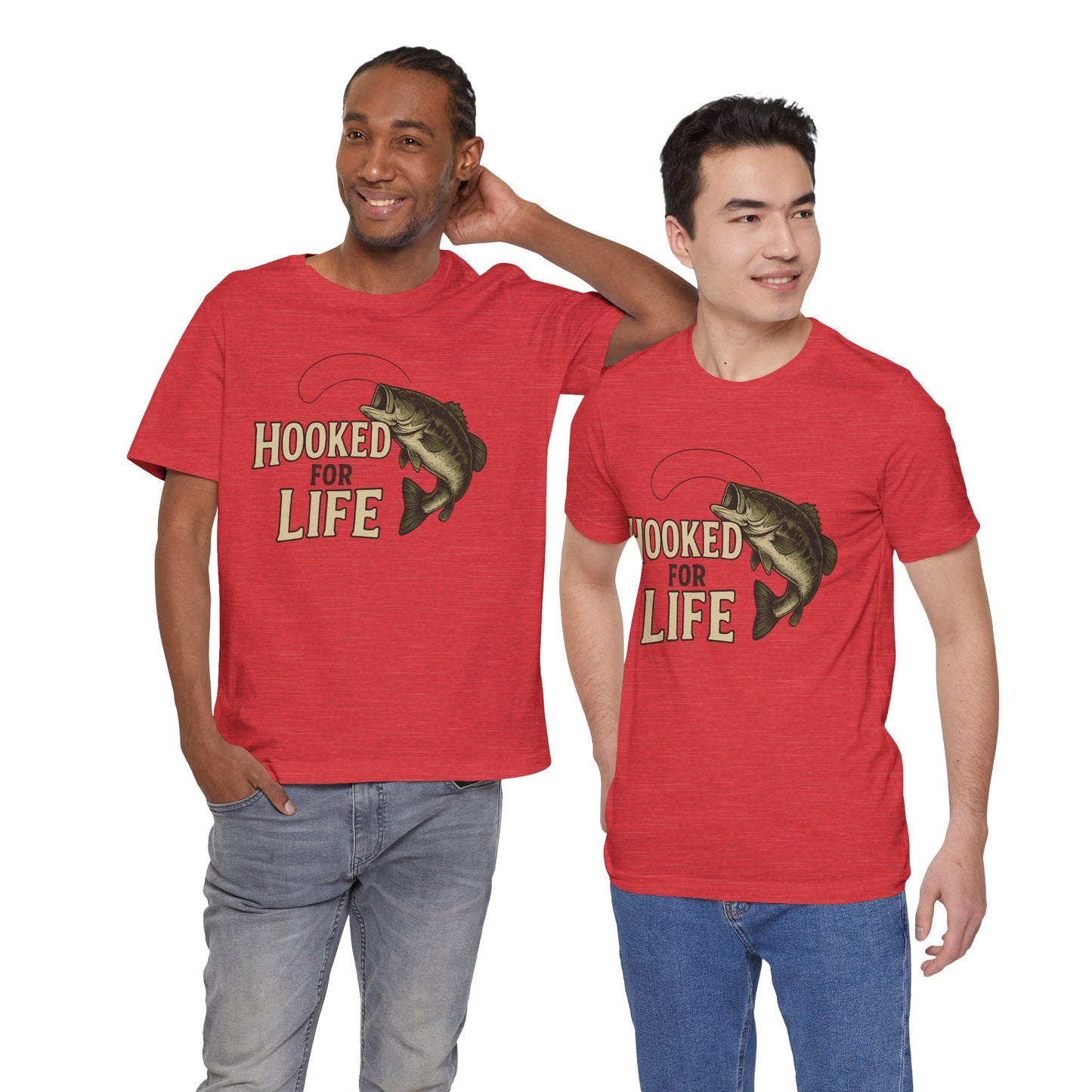 Hooked for Life Tee – Rustic Bass Fishing Graphic Shirt