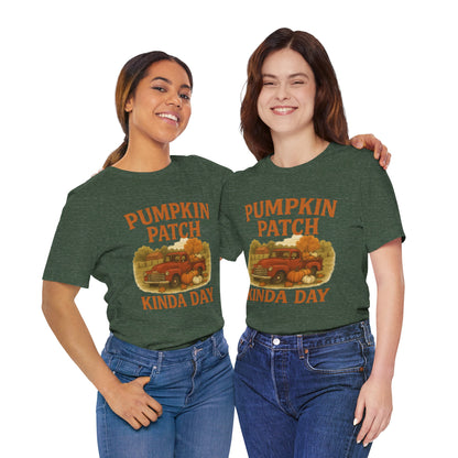 Pumpkin Patch Kinda Day Tee – Vintage Truck & Fall Pumpkins Graphic Shirt
