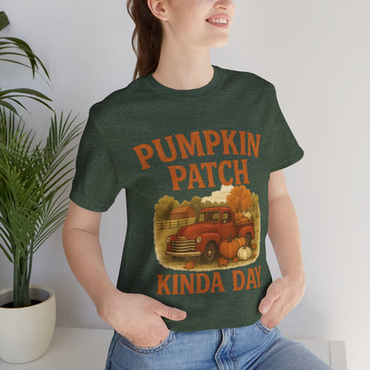 Pumpkin Patch Kinda Day Tee – Vintage Truck & Fall Pumpkins Graphic Shirt